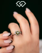 انگشتر پریدوت نقره