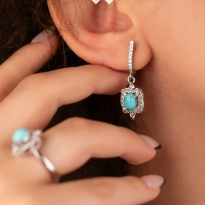 نیم ست فیروزه نقره