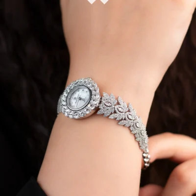 ساعت مجلسی جواهر نقره