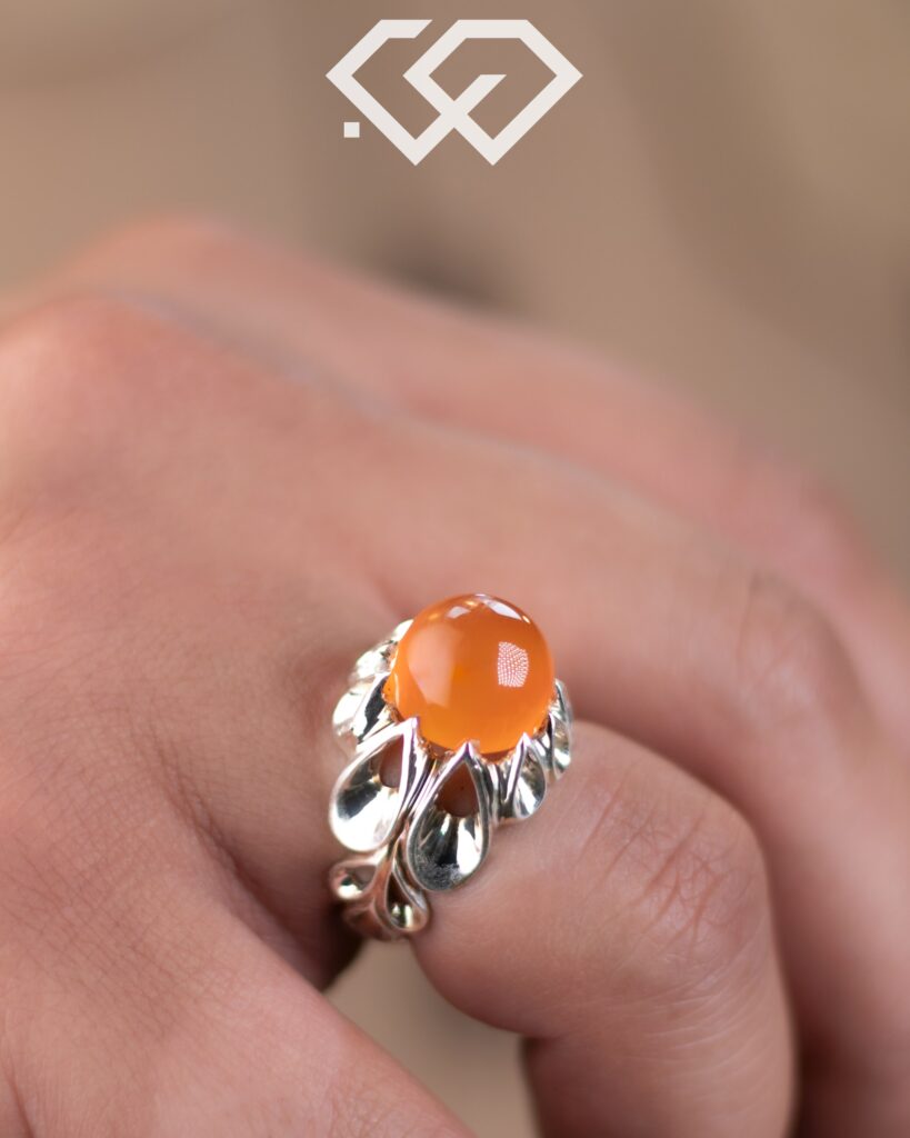 انگشتر عقیق مدل فیلی